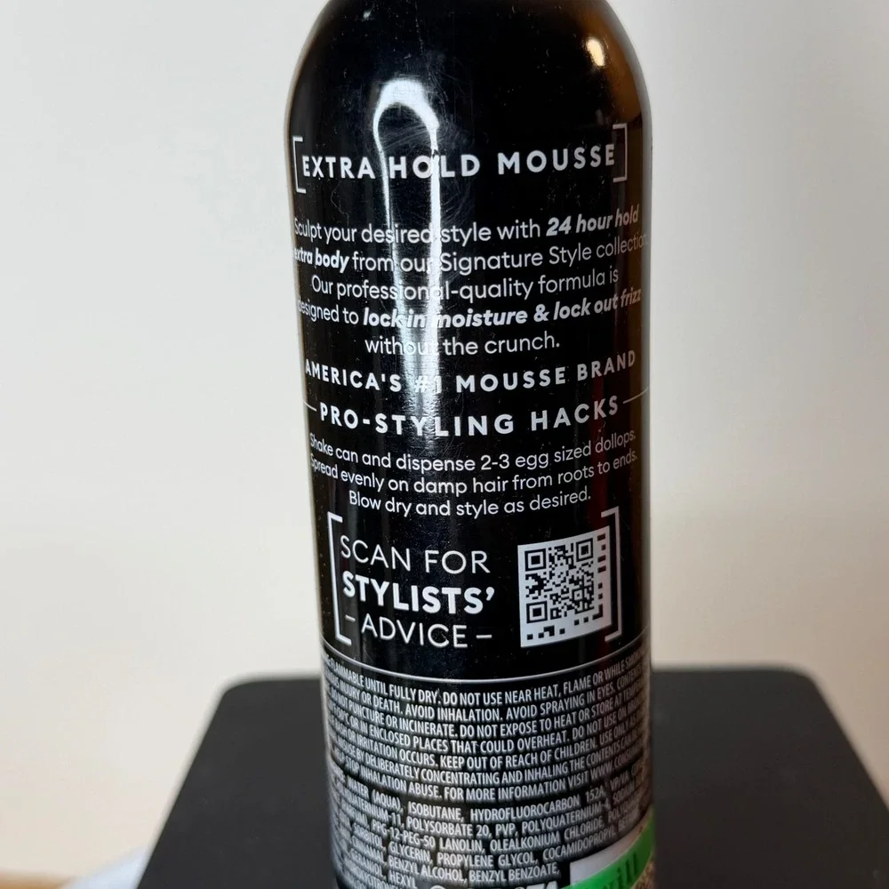 TRESemme Extra Hold Shaping Mousse 4 Professional Sculpt 24H Frizz Control 6.5oz